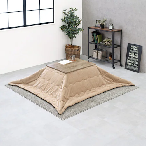 こたつ+うす掛け布団 2点セット アルテナ7560ANA+ビケ7560BE 本体:アンティークナチュラル/布団:ベージュ【時間指定不可】【代引不可】【同梱不可】【プラザセレクト】_0