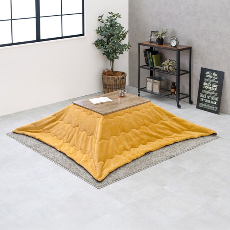 こたつ＋うす掛け布団　２点セット（天板ブラウン+布団ベージュ）アルテナ7560+ビケ7560BE  【北海道・沖縄・離島 送料別】 こたつ＋うす掛け布団 2点セット ｱﾙﾃﾅ7560ANA+ﾋﾞｹ7560BE 本体