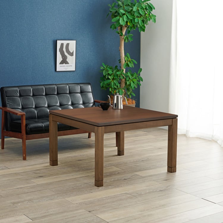 リビングコタツ シェルタK90M ブラウン【時間指定不可】【代引不可】【同梱不可】【プラザセレクト】