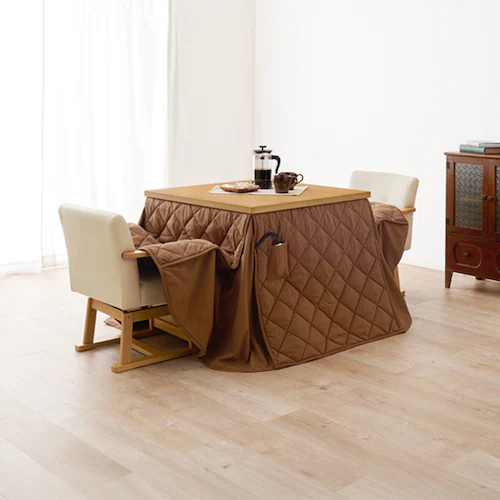 ダイニングコタツ・ふとん・チェア4点セット KOT-7311NA-80+マロン+KC-7589NA ナチュラル【時間指定不可】【代引不可】【同梱不可】【プラザセレクト】_0