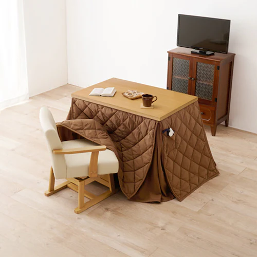 ダイニングコタツ・ふとん・チェア3点セット KOT-7311NA-960+マロン+KC-7589NA ナチュラル【時間指定不可】【代引不可】【同梱不可】【プラザセレクト】_0