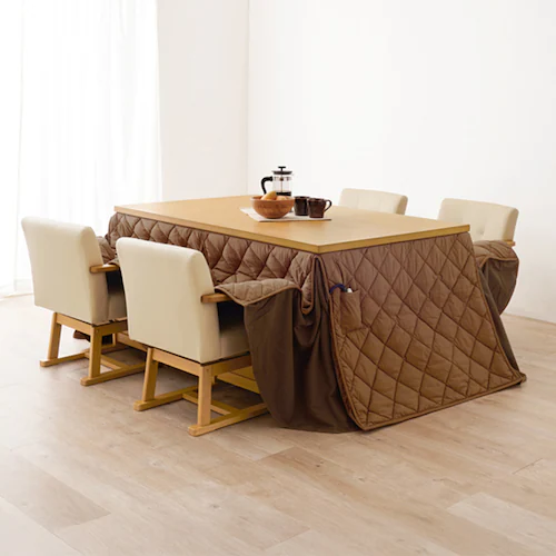 ダイニングコタツ・ふとん・チェア6点セット KOT-7311NA-150+マロン+KC-7589NA ナチュラル【時間指定不可】【代引き不可】_0