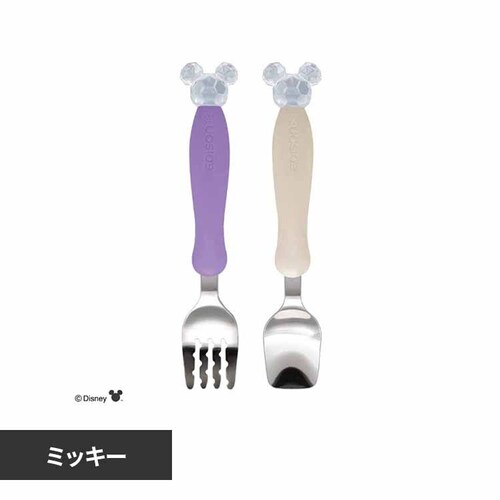 エジソン販売 フォーク&スプーン ディズニー ミッキークリスタル KJ280188 【プラザセレクト】_0