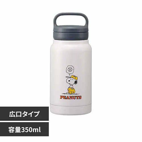 水筒 スケーター ステンレスマグボトル 350ml スクリューハンドルタイプ STSC4 スヌーピー-ベースボール_0