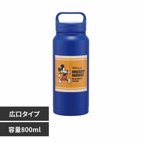 水筒 スケーター スクリューハンドル 真空ステンレス ボトル 800ml STSC8 ディズニー-ミッキーマウス_0