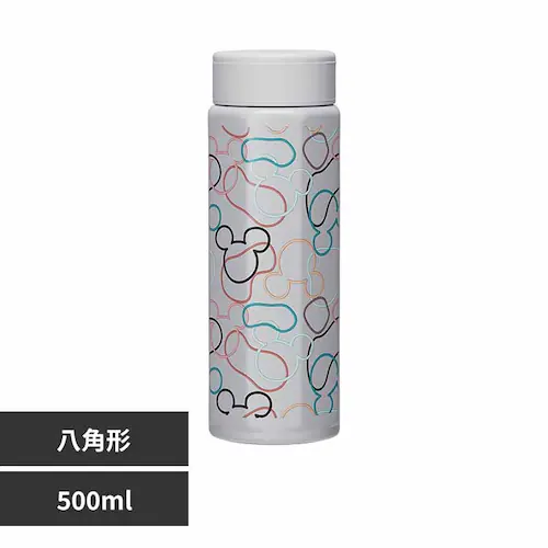 水筒 スケーター 真空ステンレス 八角 ボトル 500ml STO5 ミッキーマウス-チャコール_0