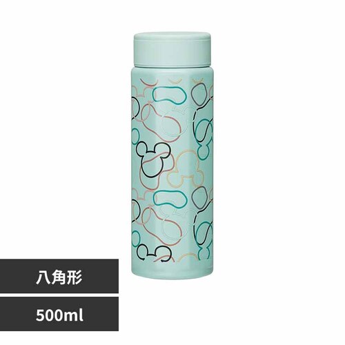 水筒 スケーター 真空ステンレス 八角 ボトル 500ml STO5 ミッキーマウス-モスグリーン_0