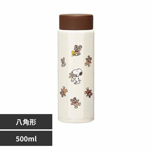 水筒 スケーター 真空ステンレス 八角 ボトル 500ml STO5 PEANUTS-スヌーピー&ベアー_0