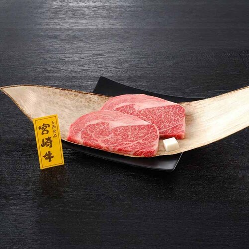 【冷凍】大西食品 宮崎県産 宮崎牛ロースステーキ 250g×2セット 【時間指定不可】【代引不可】【同梱不可】_0