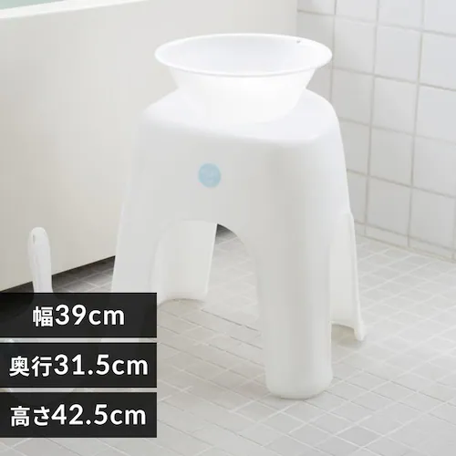 新輝合成 風呂椅子 バスチェア 高さ40cm ミルキーバス 7850 ホワイト【プラザセレクト】_0