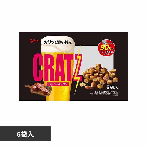 グリコ クラッツ ペッパーベーコン<6袋> 【プラザセレクト】_0
