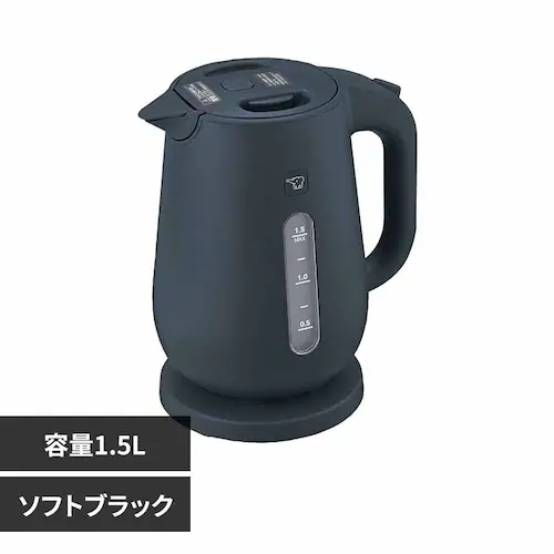 象印マホービン 象印電気ケトル CK-VB15-BM ソフトブラック【プラザセレクト】_0