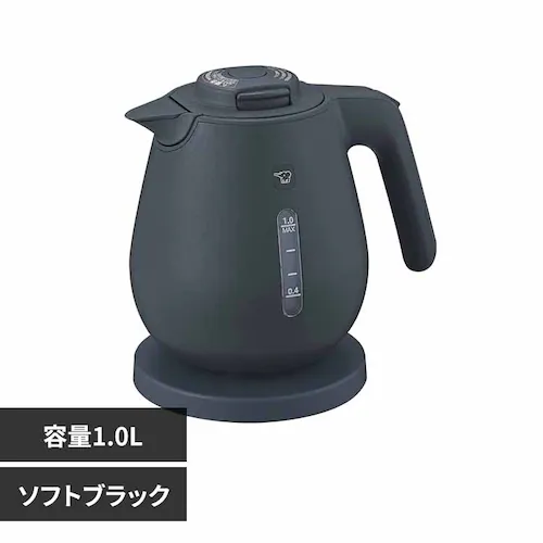 象印マホービン 象印電気ケトル CK-DC10-BM ソフトブラック【プラザセレクト】_0