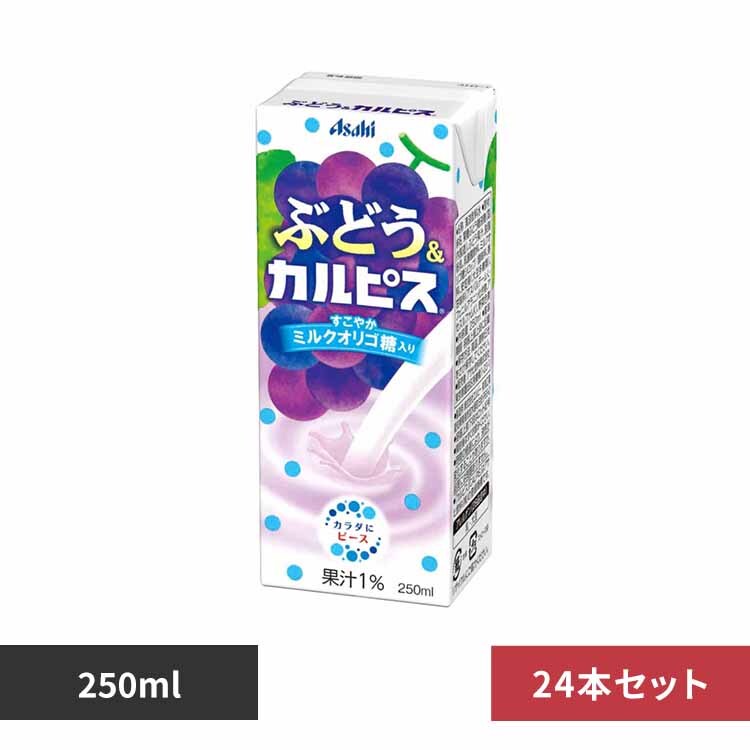 24本】エルビー ｢ぶどうカルピス｣ 紙パックスリム 250ml 7296750