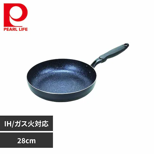パール金属 フライパン 28cm IH ガス火対応 ミッドナイトマーブル ブラック HB-5112 【プラザセレクト】_0