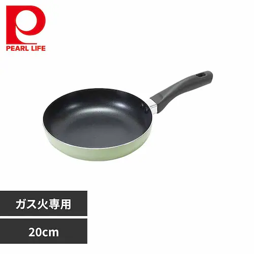 パール金属 フライパン 20cm ガス火専用 デリシュ グリーン HB-8784 【プラザセレクト】_0