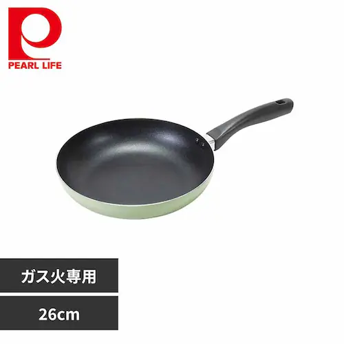 パール金属 フライパン 26cm ガス火専用 デリシュ グリーン HB-7870 【プラザセレクト】_0