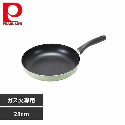 パール金属 フライパン 28cm ガス火専用 デリシュ グリーン HB-7871 【プラザセレクト】_0