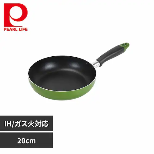 パール金属 ワコートレーディング フライパン 20cm IH ガス火対応 ニューフォア グリーン HB-8592 【プラザセレクト】_0