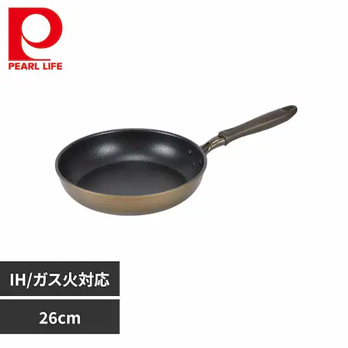 パール金属 フライパン 26cm IH ガス火対応 ロングライフメガストーンU HB-5875 【プラザセレクト】_0