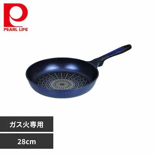 パール金属 フライパン 28cm ガス火専用 軽量 ダイヤモンドコート 驚きの軽さ ブルー HB-2018 【プラザセレクト】_0