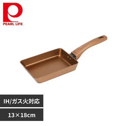パール金属 卵焼き器 13×18cm エッグパン IH ガス火対応 VISIONS GOLD Coating ゴールド CP-8816 【プラザセレクト】_0