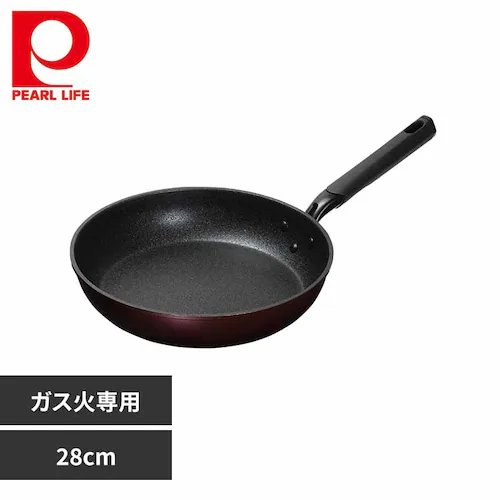 パール金属 フライパン 28cm ガス火専用 メガストーンコーティング トリプルG ブラウン HB-6755 【プラザセレクト】_0