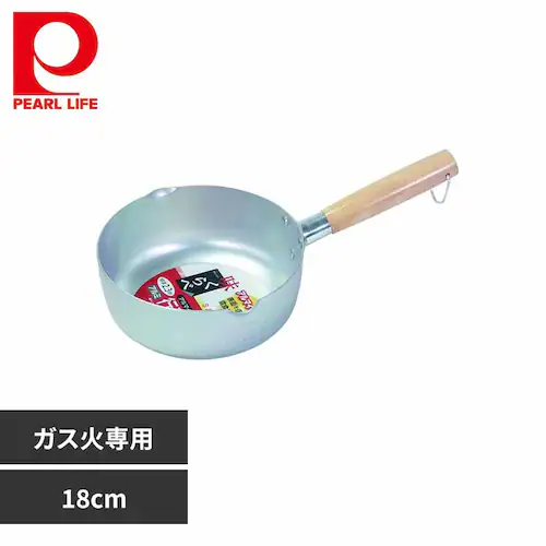 パール金属 行平鍋 雪平鍋 18cm ガス火専用 アルマイト加工 味くらべ HB-6537 【プラザセレクト】_0