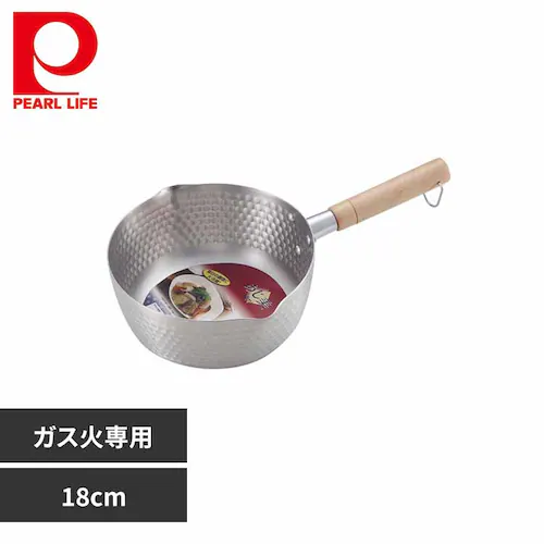 パール金属 行平鍋 雪平鍋 18cm ガス火専用 アルミ あじ美 H-2857 【プラザセレクト】_0