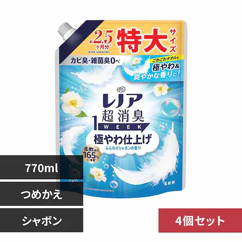 �y4�Z�b�g�z���m�A�����L�@1WEEK �ɂ��d�グ�@�_��� �I�ׂ鍁�� �l�ւ����� 770ml�~4�@P&G�ӂ���V���{��_0