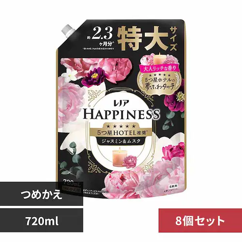P&Gジャパン合同会社 【8個セット】レノアハピネス夢ふわタッチジャスミン&ムスクの香り詰替用特大サイズ 【プラザセレクト】_0