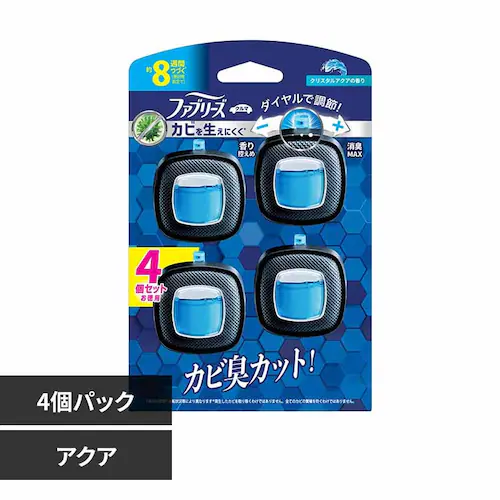 P&Gジャパン合同会社 ファブリーズ イージークリップ 防カビエキスパート クリスタルアクア 4個パック【プラザセレクト】_0