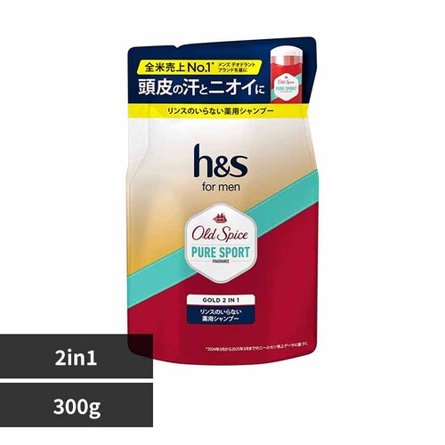 P&Gジャパン合同会社 h&s for men ゴールド2in1シャンプー オールドスパイス ピュアスポーツの香りつめかえ 【プラザセレクト】_0