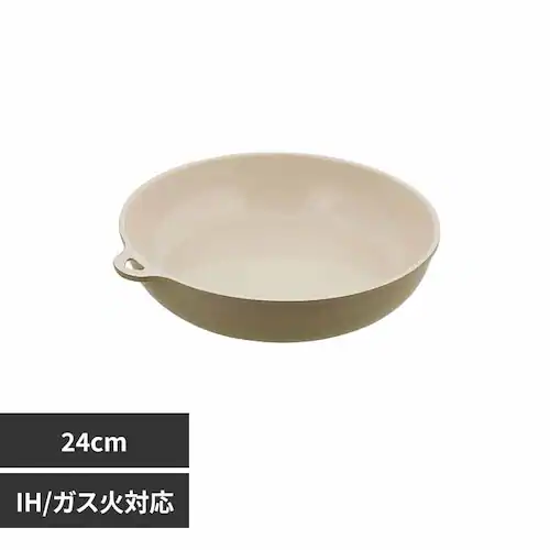 LIV PLUS フライパン 24cm IH ガス火対応 セラミック SONOMA ソノマ グレージュ LV-0361 【プラザセレクト】_0