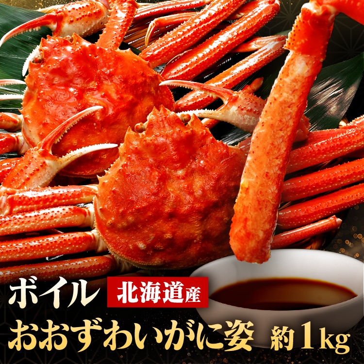 【19%OFFクーポン】北海道産 ボイルおおずわいがに姿 3kg (6〜8尾)