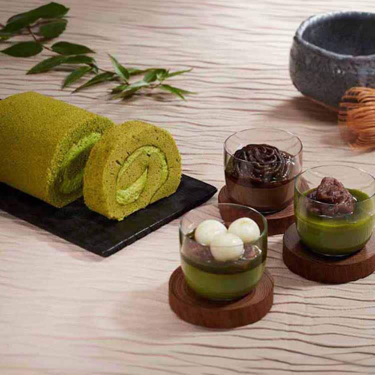 【8%OFFクーポン】【京都・東山茶寮】 宇治抹茶ロールケーキと宇治茶プリン3つの風味 KHA-04A