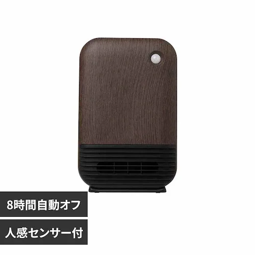 (株)シイー・ネット 人感セラミックヒーター ダークウッド CDCP606DW 【プラザセレクト】_0