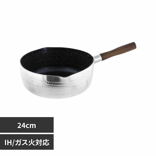 LIV PLUS 雪平鍋 片手鍋 24cm IH ガス火対応 NM-294 【プラザセレクト】_0