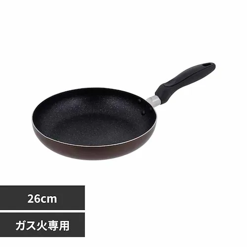 LIV PLUS フライパン 26cm ガス火専用 調理の相棒 ブラウン ND-632 【プラザセレクト】_0
