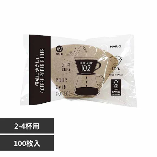 LIV PLUS 環境にやさしいコーヒー ペーパー フィルター100枚入 ブラウン MA-442 【プラザセレクト】_0
