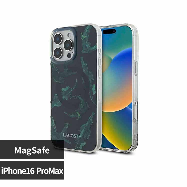 LACOSTE iPhone 16 Pro Max �P�[�X �u���b�N LCHMP16XUPAK �y�v���U�Z���N�g�z