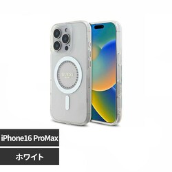 GUESS iPhone 16 Pro Max �P�[�X GUHMP16XPFTDTEH �z���C�g�y�v���U�Z���N�g�z