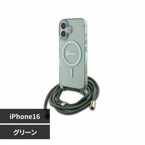 GUESS iPhone 16 �P�[�X GUHMP16SHCTSGNSN �O���[���y�v���U�Z���N�g�z_0