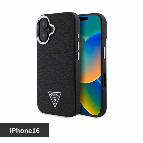 GUESS iPhone 16 ケース ブラック GUHMP16SPGTSPSK 【プラザセレクト】_0