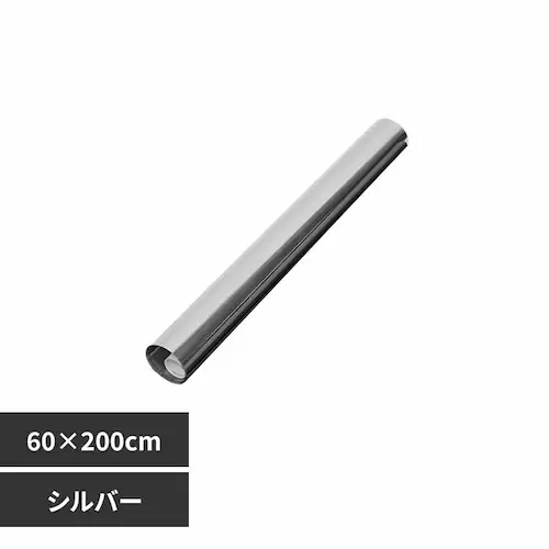 ガラスフィルム 静電気吸着(約)60×200cm in033-60-si シルバー_0