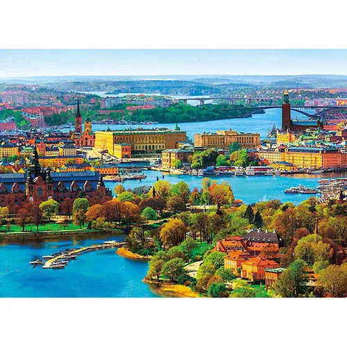 アップルワン 500ピース 北欧の輝き ストックホルム旧市街 500-262 【プラザセレクト】_0