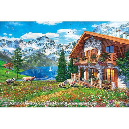 アップルワン 1000ピース 花咲くアルプスの家 1000-920 【プラザセレクト】_0