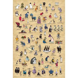 ��̂܂� �p�Y�� 1000P MOOMIN ALL 10-1492 �y�v���U�Z���N�g�z