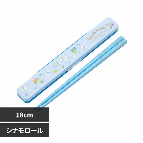 携帯おはし・箸箱セット 18cm パステル水彩花柄 ABC3 シナモロール_0