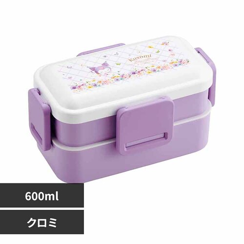 弁当箱 お弁当箱 スリム 600ml パステル水彩花柄 PFLW4 クロミ_0